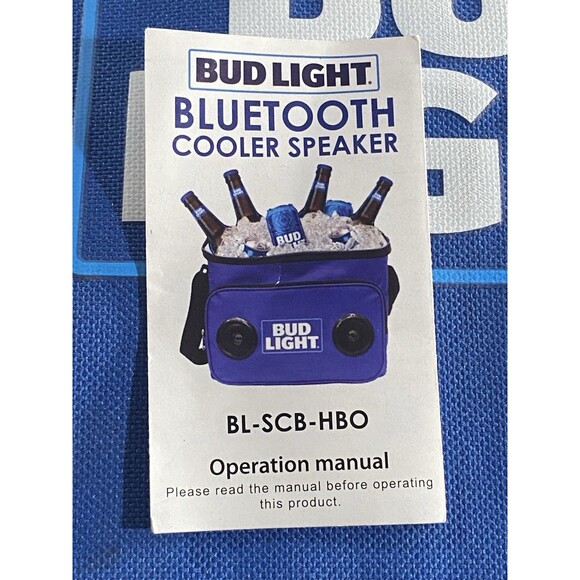 Bud Light Cooler With Built in Bluetooth Speakers Leakproof 24 Can Capacity - Picture 7 of 14